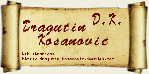 Dragutin Kosanović vizit kartica
